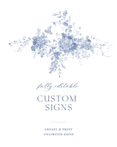 D015 Custom Sign 8x10: D015 Wedding Signage Bundle