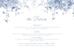 D015 Detail Card Horizontal 6x4: D015 Wedding Suite