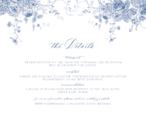 D015 Detail Card Horizontal 5.5x4.25: D015 Wedding Suite