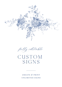 D015 Custom Sign 5x7: D015 Wedding Signage Bundle