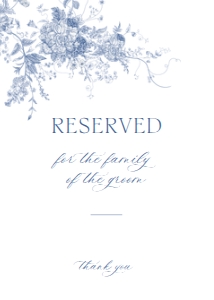 D015 Reserved Sign 5x7: D015 Wedding Signage Bundle