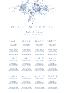 D015 Seating Chart Vertical A2: D015 Seating Chart Sign