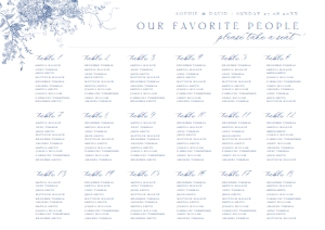 D015 Seating Chart Horizontal A1: D015 Seating Chart Sign