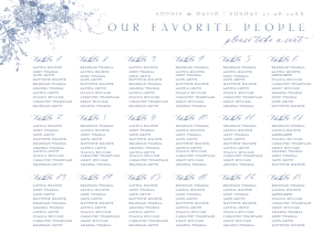 D015 Seating Chart Horizontal A2: D015 Seating Chart Sign