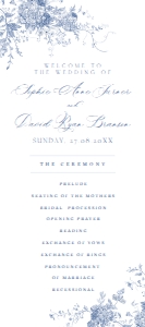 D015 Wedding Program design preview