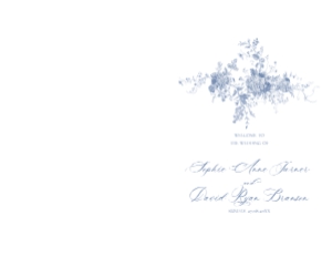 D015 Wedding Program Folded 5.5x8.5: D015 Wedding Bundle