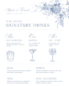 D015 Signature Drink Sign 16x20: D015 Wedding Signage Bundle