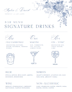 D015 Signature Drink Sign 11x14: D015 Wedding Signage Bundle