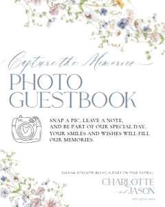 D006 Photo Guestbook Sign 8x10: D006 Signage Bundle