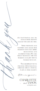 D006 Napkin Thank you Note: D006 Wedding Bundle