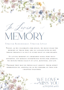 D006 In Loving Memory Sign 5x7: D006 Signage Bundle