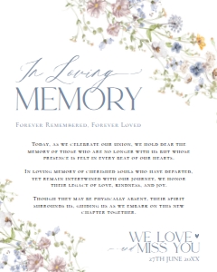D006 In Loving Memory Sign 8x10: D006 Signage Bundle