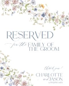 D006 Reserved Sign 8x10: D006 Signage Bundle