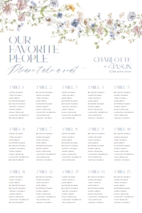 D006 Seating Chart Vertical 24x36: D006 Signage Bundle