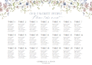 D006 Seating Chart Horizontal A1: D006 Signage Bundle