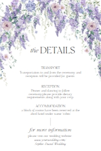 D014 Detail Card Vertical 4x6: D014 Wedding Bundle