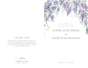 D014 Wedding Program design preview