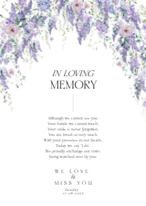 D014 In Loving Memory Sign 5x7: D014 Wedding Bundle