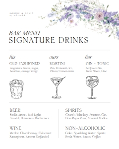 D014 Signature Drink Sign 8x10: D014 Wedding Bundle