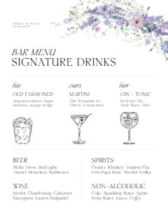 D014 Signature Drink Sign 16x20: D014 Wedding Bundle