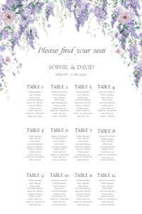 D014 Seating Chart Vertical 24x36: D014 Wedding Bundle