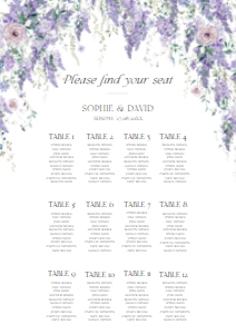 D014 Seating Chart Vertical A1: D014 Wedding Bundle