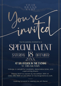 C029 Business Invitation 5x7in design preview