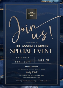 C030 Business Invitation 5x7in design preview