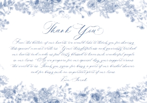 B037 Thank You Card Flat: B037 Bridal Shower Bundle