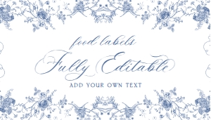B037 Food Label Flat: B037 Bridal Shower Bundle