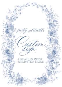 B037 Custom Sign 5x7: B037 Bridal Shower Bundle