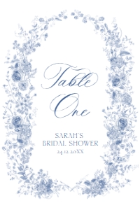 B037 Table Number 4x6: B037 Bridal Shower Bundle