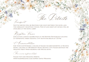E021 Detail Card Horizontal 5x3.5: E021 Wedding Suite