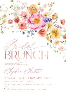 A034 Bridal Brunch Invite 5x7: A034 Bridal Brunch Bundle