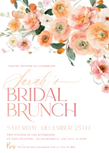 A037 Bridal Brunch Invite design preview