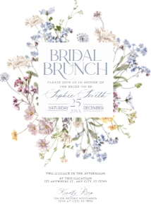 A030 Bridal Brunch Invite 5x7in: A016 Bridal Brunch Invite