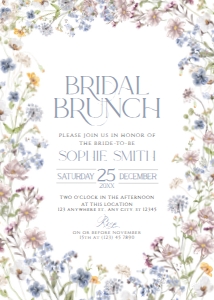 A031 Bridal Brunch Invite 5x7in: A031 Bridal Brunch Invite
