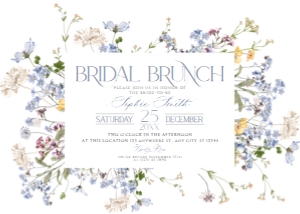 A032 Bridal Brunch Invite 7x5in: A016 Bridal Brunch Invite