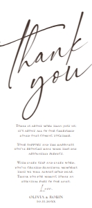 E019 Napkin Thank You Note A 4x9: E019 Napkin Thank You Note