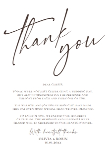 E019 Napkin Thank You Note A 5x7: E019 Napkin Thank You Note