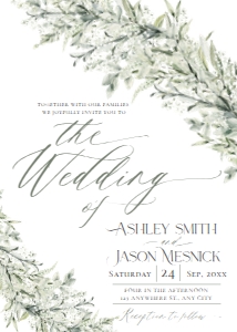 E022 Wedding Invite Front: E022 Wedding Suite