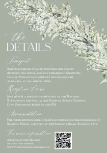 E022 Detail Card Vertical 5x3.5: E022 Wedding Suite