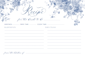 B037 Recipe Card 4x6: B037 Bridal Shower Bundle