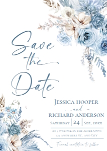 D018 Save The Date 5x7: D018 Wedding Bundle