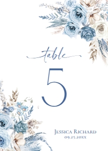 D018 Table Number 5x7: D018 Signage Bundles