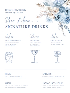 D018 Signature Drink Sign 18x24: D018 Signage Bundles