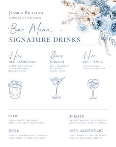 D018 Signature Drink Sign 11x14: D018 Signage Bundles