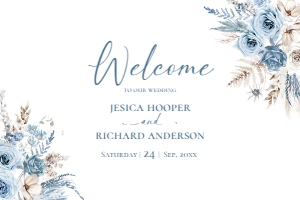 D018 Welcome Sign Horizontal 36x24: D018 Signage Bundles