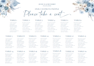 D018 Seating Chart Horizontal A1: D018 Signage Bundles
