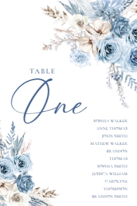 D018 Seating Chart Card 4x6: D018 Signage Bundles